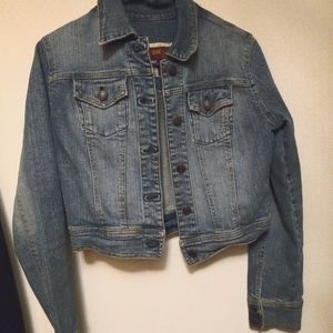 Wax jeans medium washed Jean Jacket crop length size M
